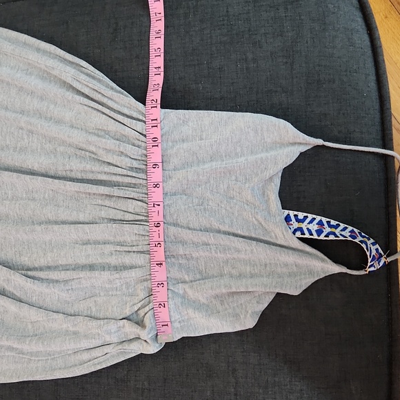 2/$25 or 3/$30 Jersey Knit Heather Grey Racer Back Maxi Dress Swim Cover-up SzS - Picture 6 of 7